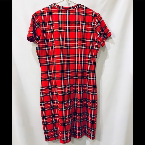 NWT - H&M Divided Tartan Plaid Bodycon Dress - Picture 3 of 6